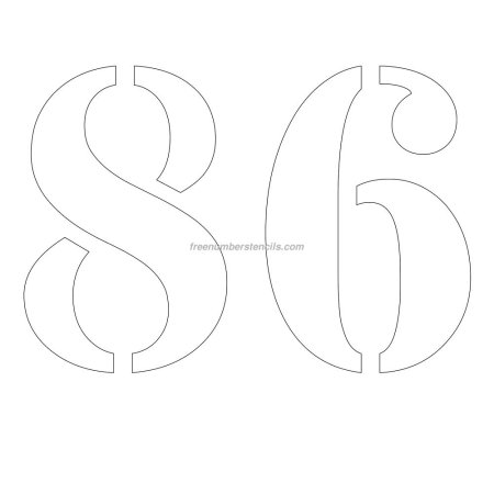 Цифры 1 и 8 трафарет