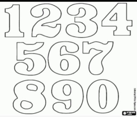 Цифра 1 трафарет