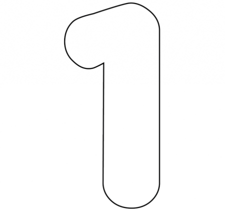 Цифра 5 трафарет