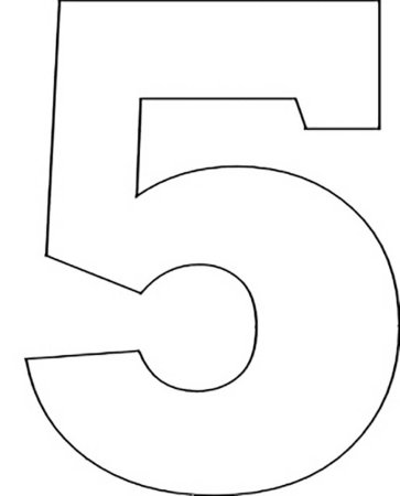 Цифра 2 трафарет
