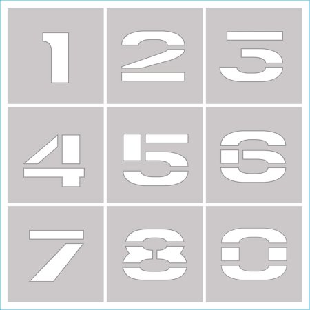 Трафарет цифр и символов (42 фото)