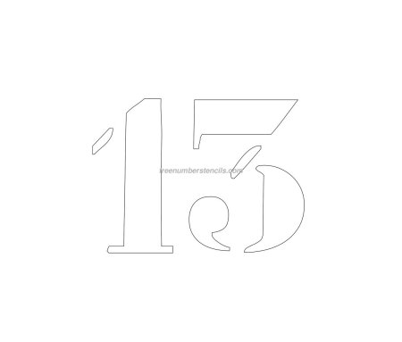 Цифра 13 трафарет