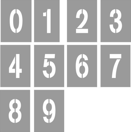 Цифра 1 трафарет