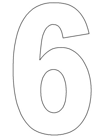 Цифра 5 трафарет