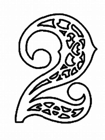 Раскраска цифры 1 2 3