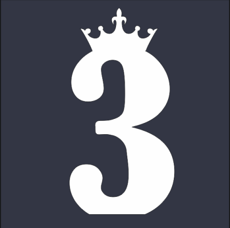 Цифра 3 трафарет