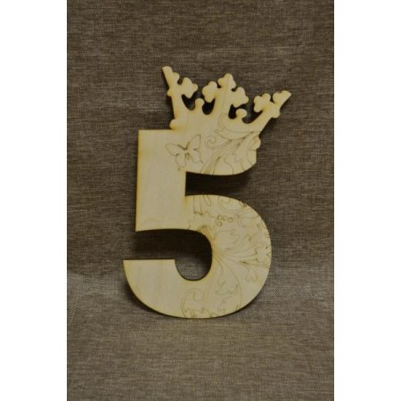 Цифра 5 из дерева