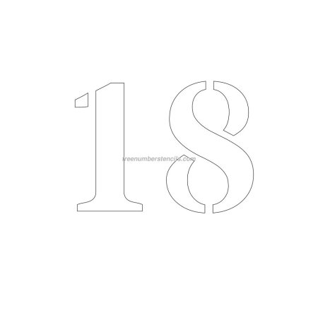Число 18 трафарет