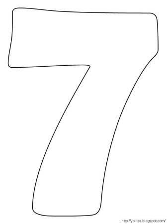 Цифра 7 трафарет