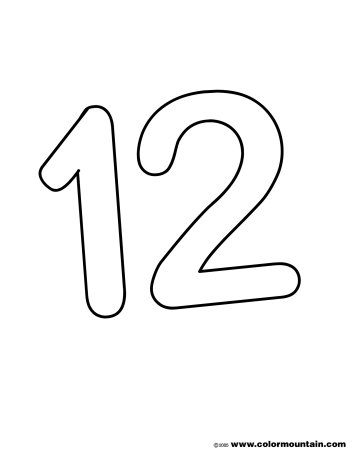 Цифры от 1 до 20 трафарет