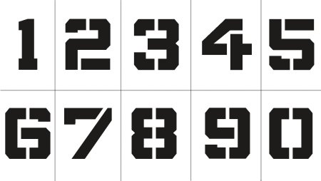 Цифра 24 трафарет
