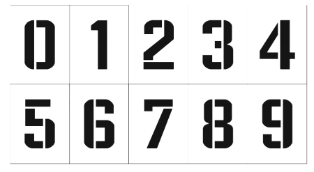 Шрифт цифры трафарет