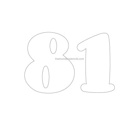 Цифра 18 трафарет