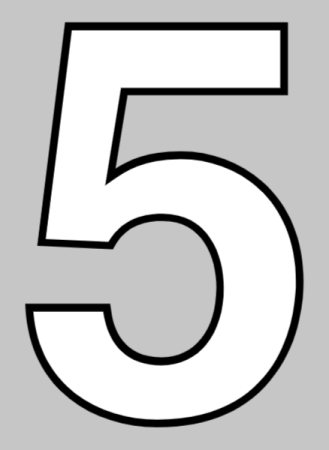 Оценка 5 шаблон для вырезания