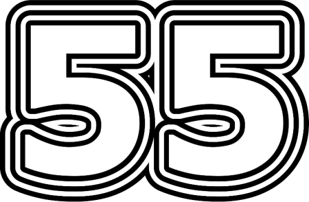 Цифры 55 для раскрашивания