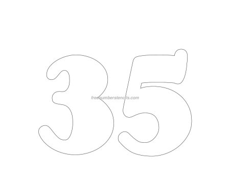 Цифра 5 трафарет