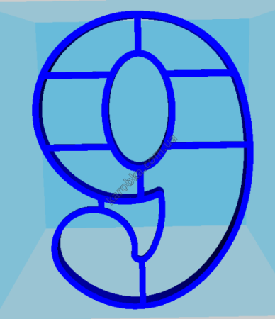 Пряник цифра 9