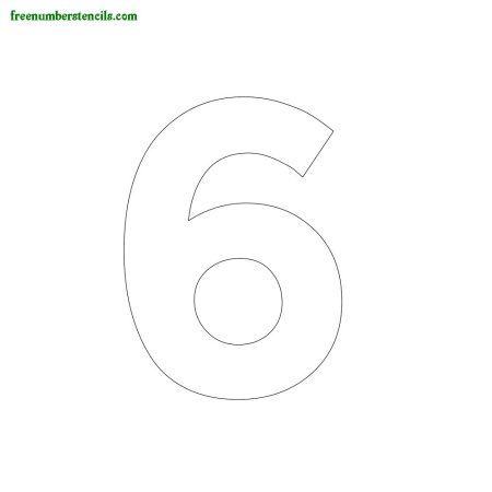 Цифра 6 трафарет для торта