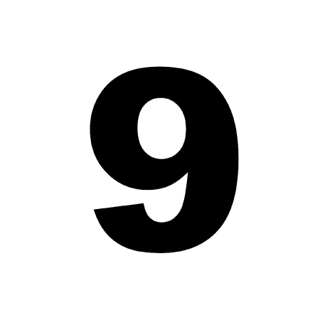 Цифра 9 трафарет