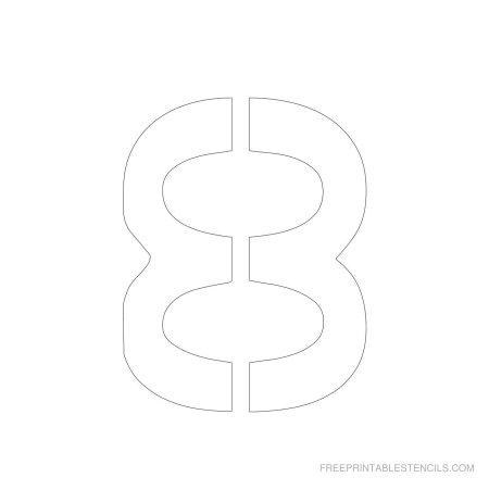 Цифра 8 трафарет