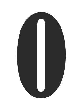 Цифра 0 на весь лист а4