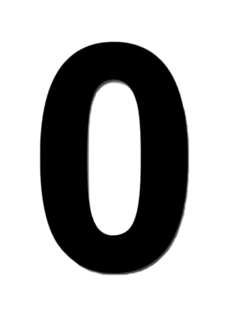 Печатная цифра 0