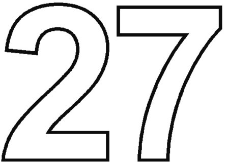 Трафарет для торта цифра 7