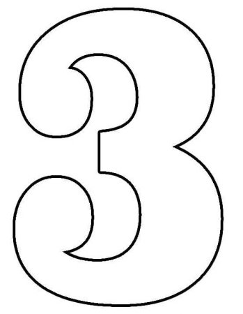 Цифра 7 трафарет