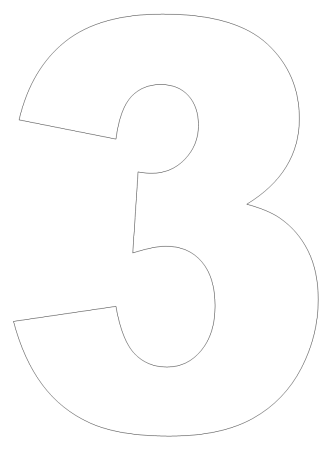 Цифра 5 для торта трафарет