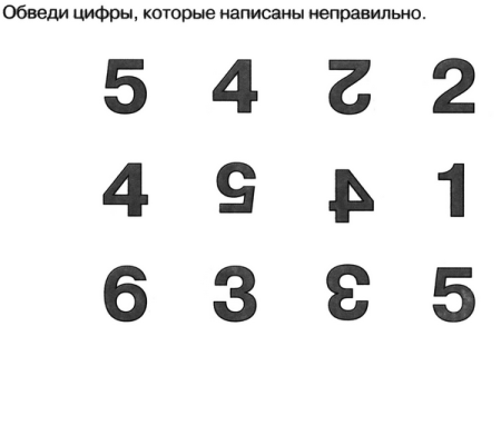 Цифры в зеркальном отражении