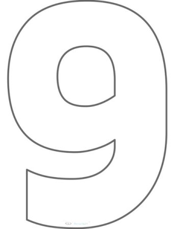 Цифра 6 трафарет для торта