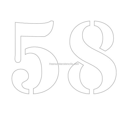 Число 5 трафарет