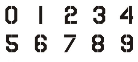 Трафареты цифр для покраски