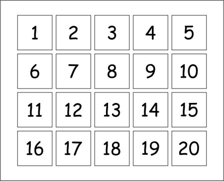 Цифры от 1 до 20