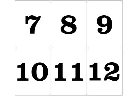 Числовые карточки от 1 до 10
