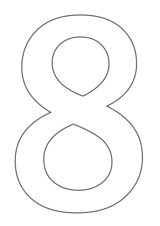 Цифра 8 трафарет