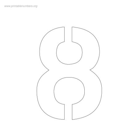 Цифра 8 трафарет
