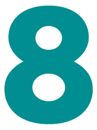 Цифра 8 Формат а4