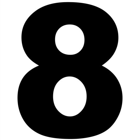 Цифра 8 на весь лист а4