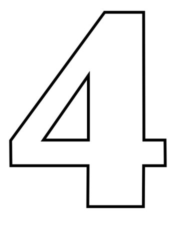 Цифра 2 трафарет