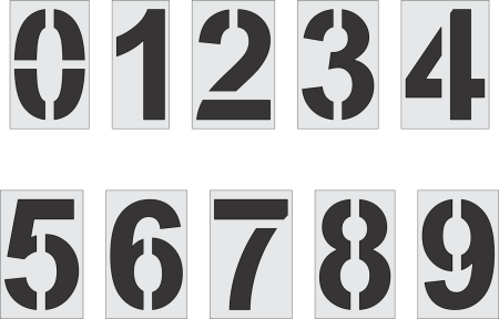 Цифра 7 трафарет
