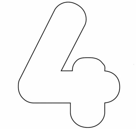 Цифра 1 для торта трафарет