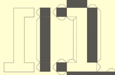 Объемные цифры макет