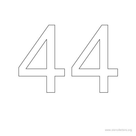 Число 4 трафарет