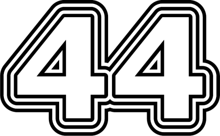 Цифра 44 трафарет