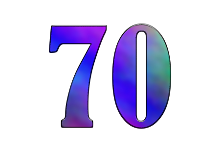Красивая цифра 70