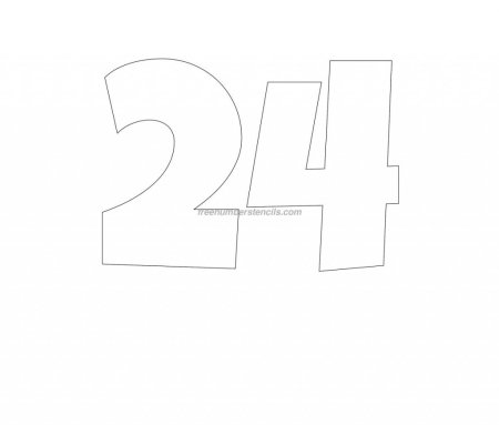 Числа от 1 до 24 трафареты