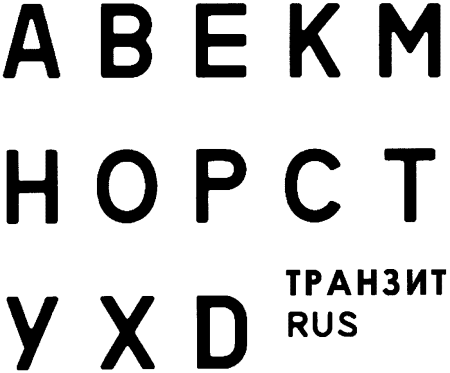 Шрифт номерного знака автомобиля