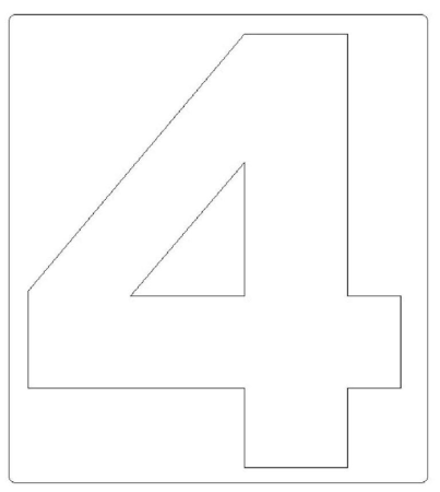 Цифра 6 трафарет