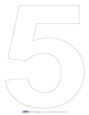 Цифра 7 трафарет